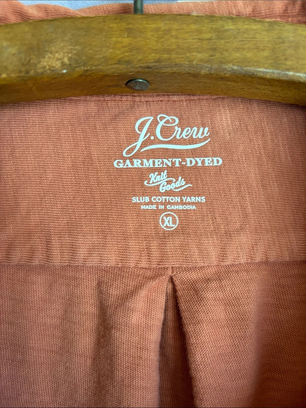 J. Crew Garment Dyed Knit Soft Slub Cotton Shirt, Size XL